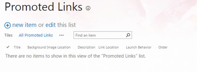 new or edit Promoted Links 